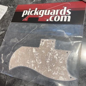Aged Pearl 4 Ply Wide Bevel Pickguard for Gibson 24 fret SGM, SGJ, & Tributes - Picture 1 of 4