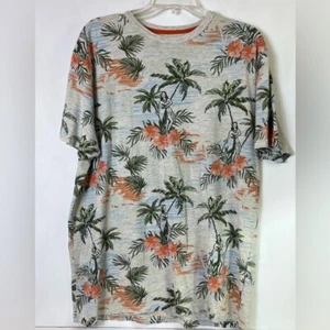 Free Planet Men’s Tropical Hawaiian Crew Neck Short Sleeve T-shirt Sz XL - Picture 1 of 10