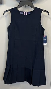 IZOD Approved Schoolwear Pleated Dress-Navy-Girl's Size 12 NEW $30 - Picture 1 of 4