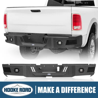 Hooke Road Textured Steel Rear Bumper w/ Light for 2010-2018 Dodge Ram 2500 3500 Foto 1 de 4