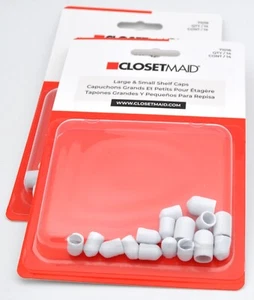 2X CLOSETMAID Large and Small Shelf Caps 71016 WHITE 14/PACK - Picture 1 of 3