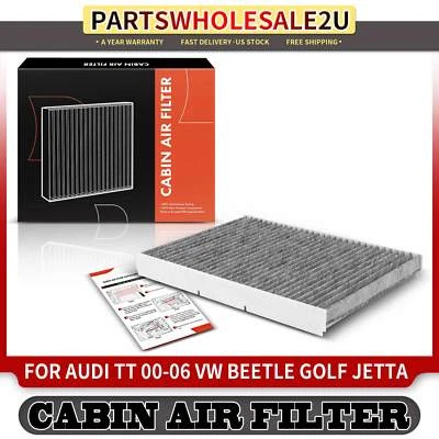 Filtro de aire de cabina de carbón activado para Volkswagen Jetta Passat Golf Beetle Audi Foto 1 de 4