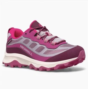 Merrell Moab Speed Low Waterproof Hiking Trainers Berry & Grey UK Size 3