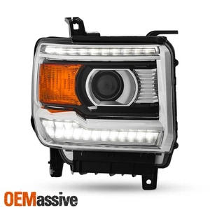 For 2015-2019 GMC Sierra HID w/ LED DRL Projector Headlight Passenger Side - Picture 1 of 9