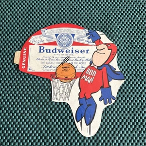 De colección. Calcomanía adhesiva de barra de baloncesto Budweiser “Bud Man” (7 pulgadas x 7 pulgadas) - Imagen 1 de 4