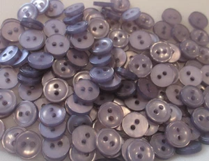 LOT OF 150 SILVER GRAY COLOR 2 HOLE 3/8th INCH BUTTONS, NEW - Picture 1 of 2
