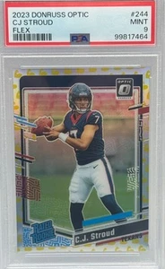 2023 Panini Donruss Optic #244 C.J. Stroud Flex PSA 9 #/149 Rookie RC SP - Picture 1 of 2
