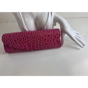 Pochette Merona rosa finto stampa serpente, 47-11 - Foto 1 di 15