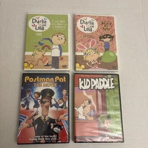 4 DVDs, Kidpaddle(2005), Postman Pat:The Movie(2014), Charlie and Lola… - Picture 1 of 6