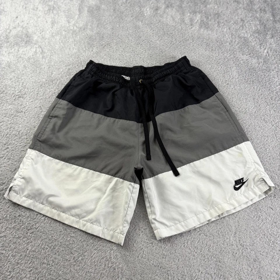 Pantalones Cortos Nike Para Hombre Grandes Negros Grises Blancos Edición Ciudad Tejidos Bloques de Color Forrados Gimnasio Foto 1 de 4
