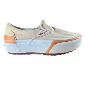 Sneakers Vans rosa pastello pesca impilate slip on donna taglia 8 uomo 6,5 - Foto 1 di 7