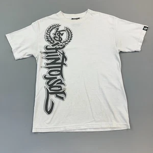 Camicia vintage Kinto Sol uomo media bianca messicana hip hop rap tee soldados Y2K - Foto 1 di 15