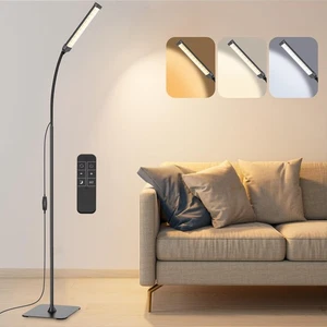 LED Stehlampe Leselampe Standleuchte Dimmbar Timer Schwanenhals Lampe Wohnzimmer - Bild 1 von 13