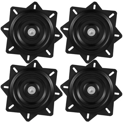 HAKZEON 4 PIEZAS 6,25 pulgadas taburete de bar placa giratoria, cuadrado giratorio de alta resistencia Foto 1 de 4