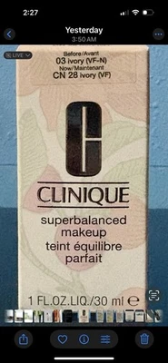 CLINIQUE Superbalanced Makeup Foundation CN 28 Ivory 1 FL OZ / 30ml Full Size - Image 1 of 4