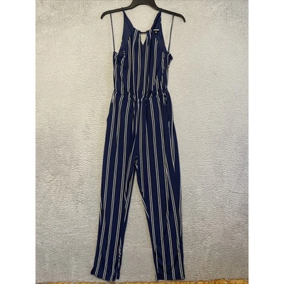 Express в полоску регулируемый декольте комбинезон размер маленький синий белый - Изображение 1 из 4