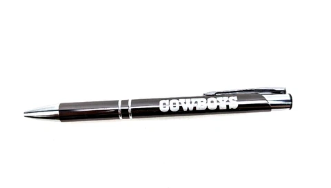 NFL Dallas Cowboys Metal Ball Point Pen Silver Tone Fan Star Excellent Cond #C1 Cover