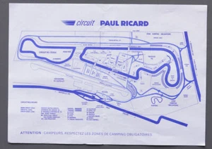 Flyer Streckenskizze Circuit Paul Ricard ca 1980 - Bild 1 von 1