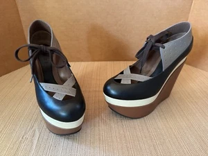 Marni ICONIC Leather Platform Mary Jane Loafers Size IT40 Worn Once | box & dust - Picture 1 of 14