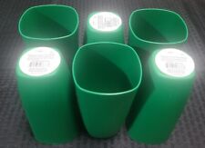 Set of 6 Mainstays Square Plastic Drinking Glasses Tumblers GREEN 26 oz BPA-Free