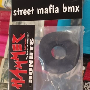 HAMMER OLD SCHOOL BMX bike GRIP DONUTS black USA! FIT SE GT HARO JMC HUTCH S&M - Picture 1 of 1