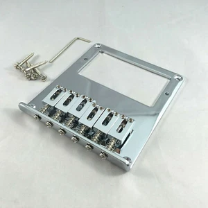 Telecaster® style electric guitar bridge - Fits bridge humbucker pickup - Chrome - Picture 1 of 5