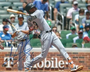 Signed LEWIS BRINSON Florida Marlins Autographed Photo - COA - Picture 1 of 1