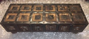 Spice, Trinkets, Apothecary, Treasures, Carved Wood Box Primitive Tibetan Nepal - Picture 1 of 4
