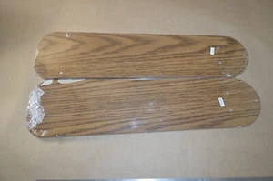 Set of 5 Vintage Ceiling Fan Blades Brown red Wood (20 Inch) - Picture 1 of 6