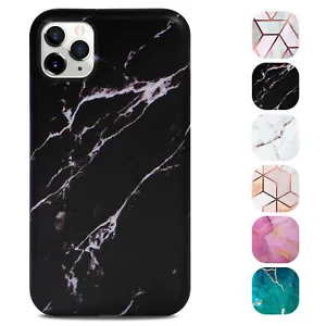 Handy Hülle für Apple iPhone 11 Pro Case Marmor Optik Cover Slim Silikon Etui
