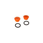 Produktbild - SET: 2x Verschlussschraube, Alu Orange, mit O-Ringen - S51, S53, SR50, KR51/2