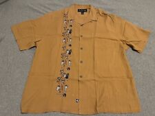 Nat Nast Limited Edition #186 Embroidered Silk Shirt Cocktails Mens XXL 2XL
