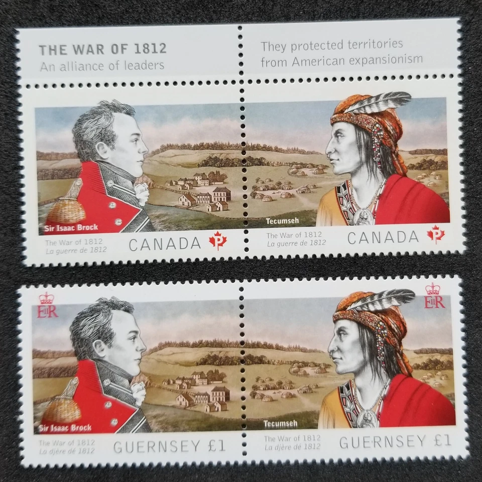 [SJ] Canada Guernsey Joint Issue Bicentenary Of War 1812 2012 (stamp pair) MNH - Image 1 of 4