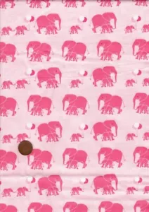 Tela 100% Algodón Riley Blake 'Fiesta Safari' Pequeños Elefantes Rosa Blanco Artesanía - Imagen 1 de 1