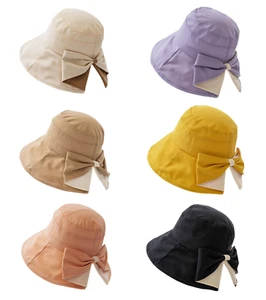 UPF50+ Cappello da Sole Donna Tesa Larga Imbottibile Cappello da Spiaggia Berretto a Secchiello per Viaggio Estivo - Foto 1 di 18
