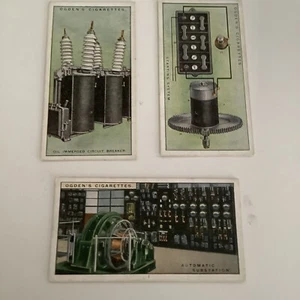 Ogdens Cigarettes 1928 Three Cards Applied Electricity Series L - Picture 1 of 2
