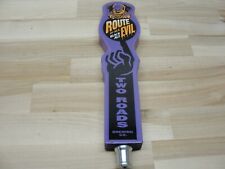 NEW TWO ROADS BREWERY ROUTE OF ALL EVIL BLACK ALE BEER TAP HANDLE ~ CLOWN