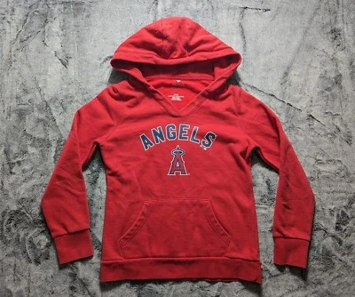 Sudadera con capucha para mujer Los Angeles Angels talla pequeña roja Foto 1 de 4