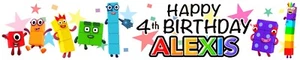 2 x Numberblocks Personalised Birthday Banners - Picture 1 of 1