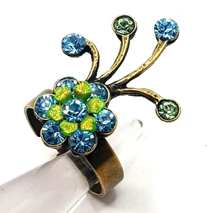Michal Negrin Ring One Size Swarovski crystals NEW - Picture 1 of 7