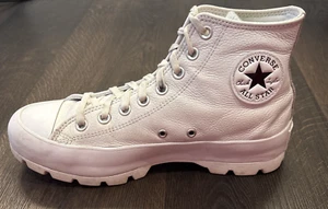 Converse High Top Chuck Taylor All Star Lugged Leather Women Size 8.5 565902C - Picture 1 of 8