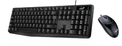 Genius KM-170 Keyboard & mouse Combo MULTIMEDIA KEYS English Hebrew USB Wired - Image 1 of 3