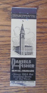 CARATTERISTICA COPERTINA LIBRO FIAMMIFERI: DANIELS & FISHER DEPARTMENT STORE DENVER, COLORADO -C26 - Foto 1 di 2