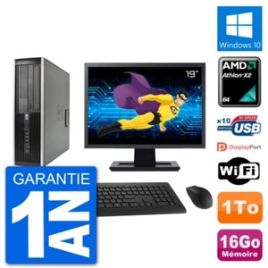 PC HP 6005 SFF Ecran 19" AMD Athlon II X2 B24 RAM 16Go 1To Windows 10 Wifi - Imagen 1 de 3