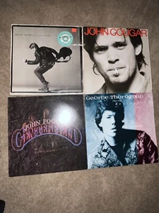 4 Lot vinyl records ALBUMs Fogerty Thorogood John Cougar Adams 1980s Presses - Picture 1 of 24