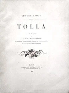 Edmond About: TOLLA. Gravures de MYRBACH. Tirage limité et Numéroté (en 1889) - Imagen 1 de 12