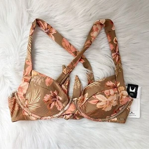 NWT Rip Curl Desert Dreams D/DD Balconette Swim Bikini Top in Bronze Small - Picture 1 of 6