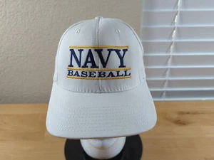 Vintage Navy Midshipmen Baseball Snapback Hat White Made In USA NWT - Picture 1 of 6