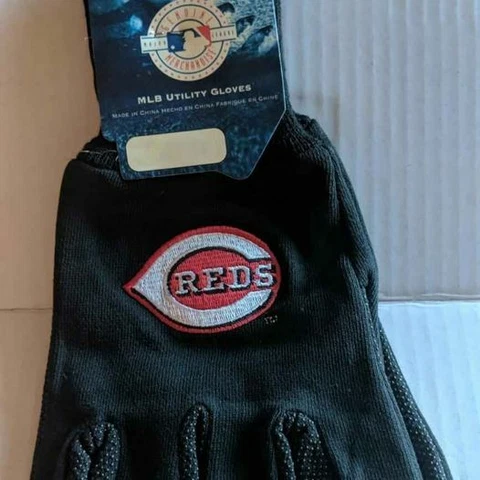 MLB Cincinnati Reds No Slip Gripper Utility Work Gardening Gloves NEW! Cover