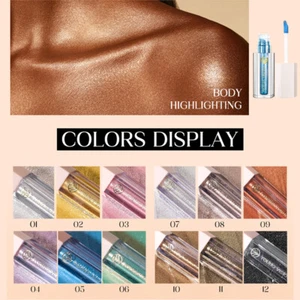 12 Colors Pearlescent Eyeshadow Liquid Eyeliner Shimmer Eye Shadow Highlighter# - Picture 1 of 24